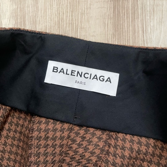 BALENCIAGA Brown houndstooth Trousers 40 Italy - Picture 7 of 9